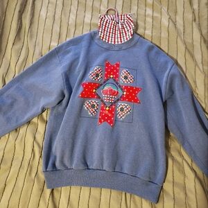 Vintage Apple Plaid Turtleneck Sweater M